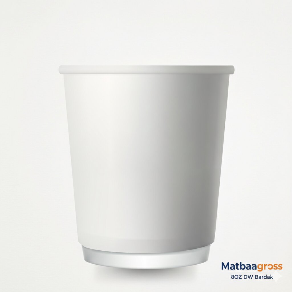 8 OZ Double Wall Beyaz Karton Bardak